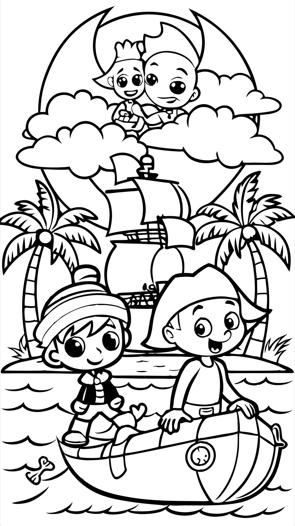 Páginas para colorear de Jake y The Neverland Pirates